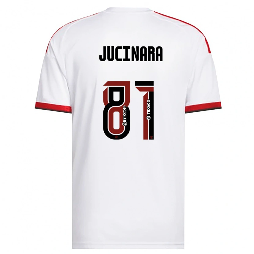 Danxen Kvinnor Jucinara #81 Vit Röd Svart Bortatröja Matchtröjor 2026/27 Tröjor T-Tröja