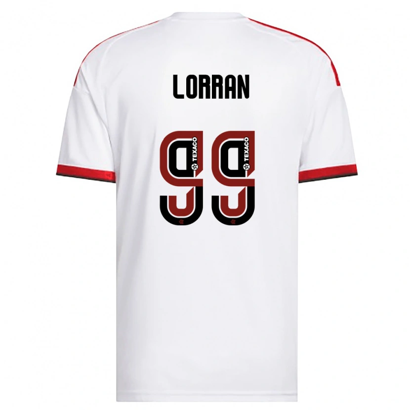 Danxen Kvinnor Lorran Lucas Pereira De Sousa #99 Vit Röd Svart Bortatröja Matchtröjor 2026/27 Tröjor T-Tröja