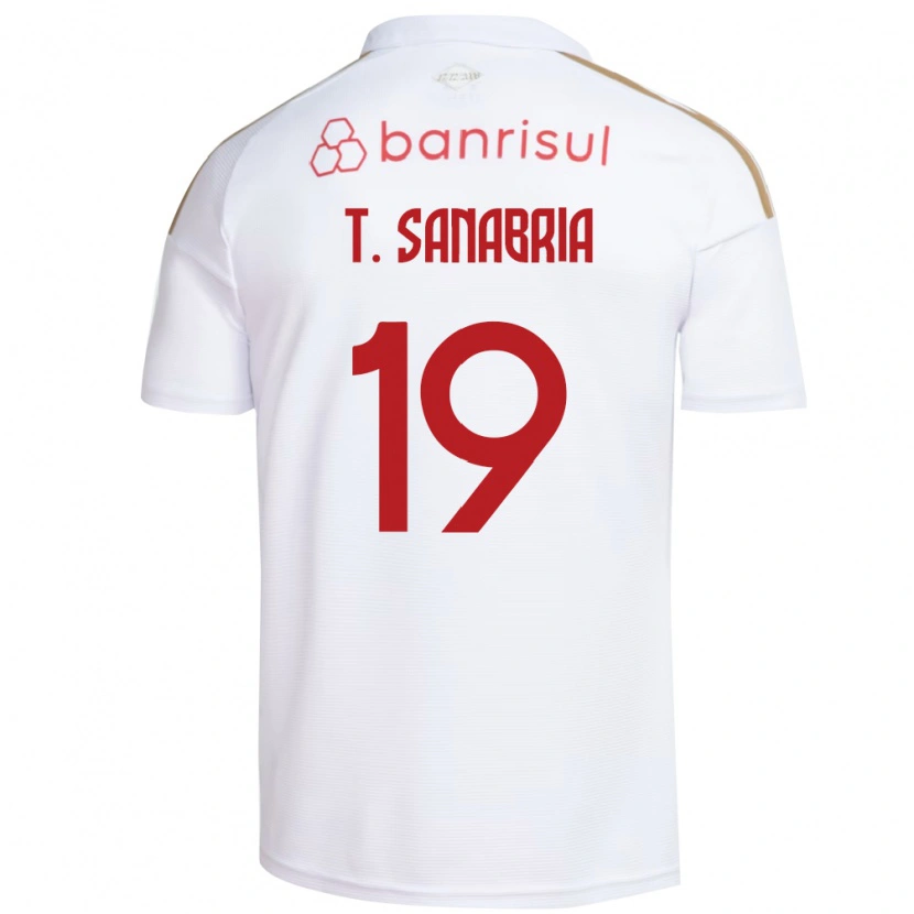 Danxen Kvinnor Antonio Sanabria #19 Vit Röd Bortatröja Matchtröjor 2026/27 Tröjor T-Tröja