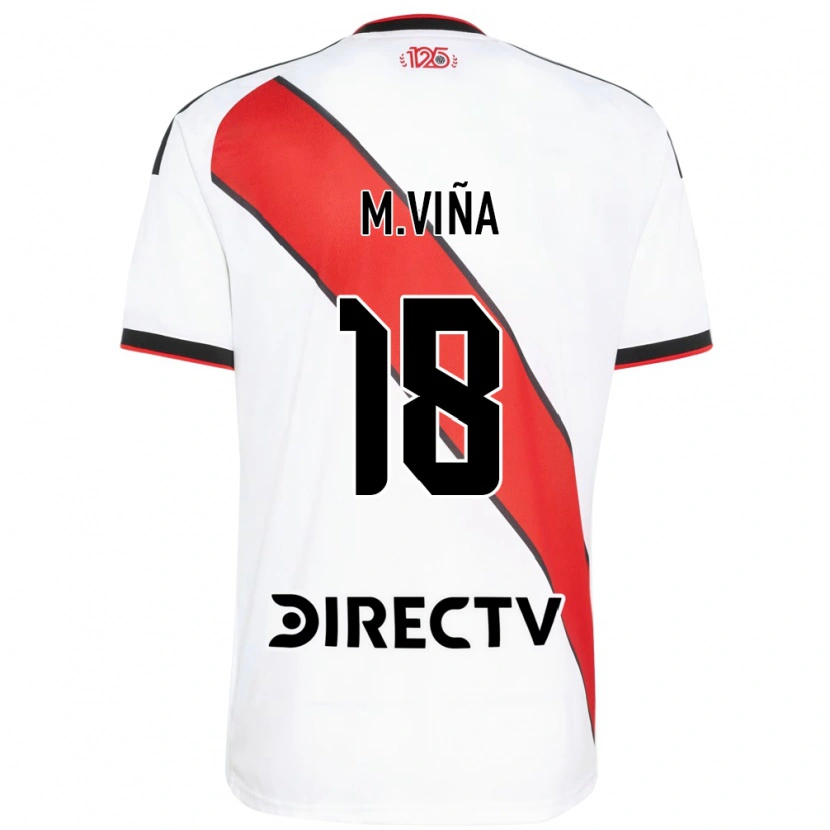 Danxen Barn Matías Viña #18 Röd Svart Vit Hemmatröja Matchtröjor 2026/27 Tröjor T-Tröja