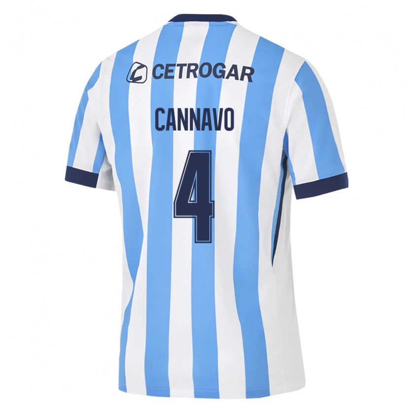 Danxen Barn Ezequiel Cannavo #4 Ljusblå Vit Svart Hemmatröja Matchtröjor 2026/27 Tröjor T-Tröja