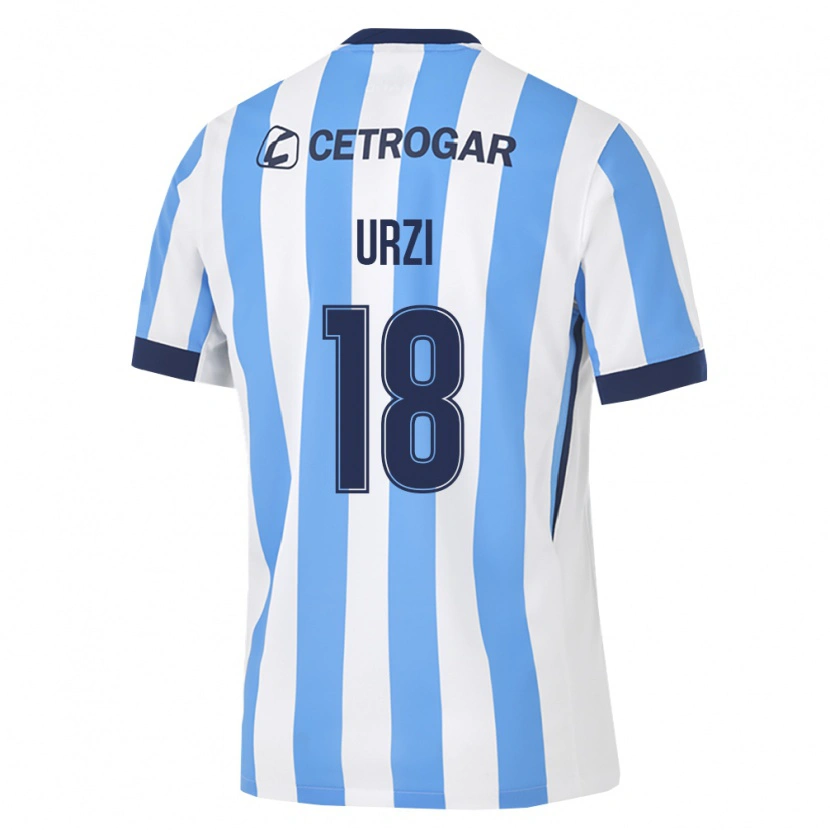 Danxen Barn Agustín Urzi #18 Ljusblå Vit Svart Hemmatröja Matchtröjor 2026/27 Tröjor T-Tröja