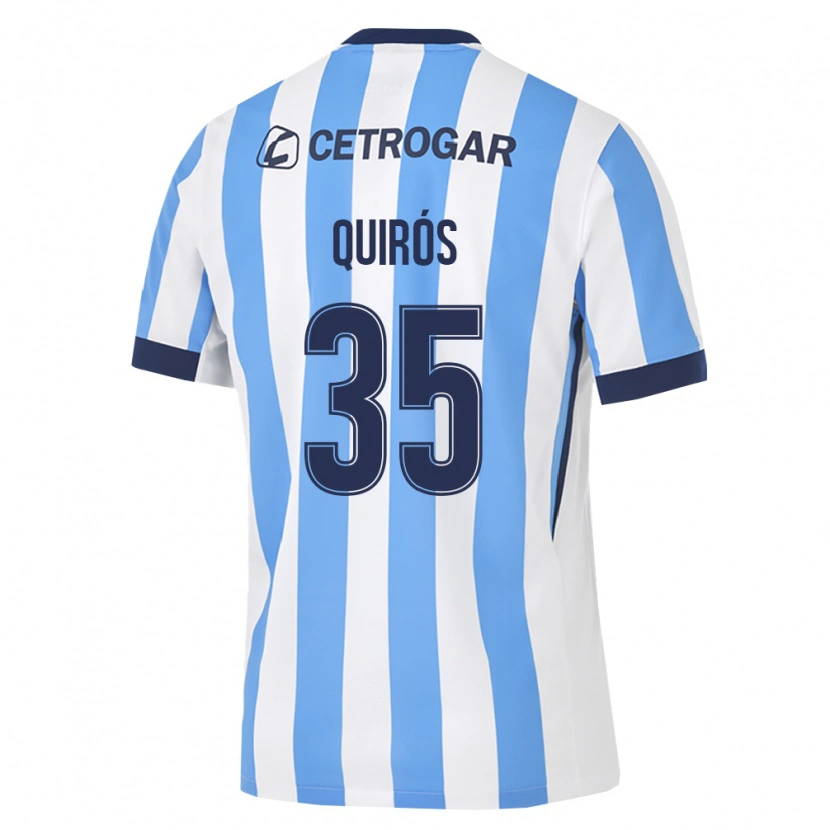 Danxen Barn Santiago Quirós #35 Ljusblå Vit Svart Hemmatröja Matchtröjor 2026/27 Tröjor T-Tröja