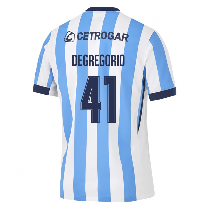 Danxen Barn Ramiro Degregorio #41 Ljusblå Vit Svart Hemmatröja Matchtröjor 2026/27 Tröjor T-Tröja