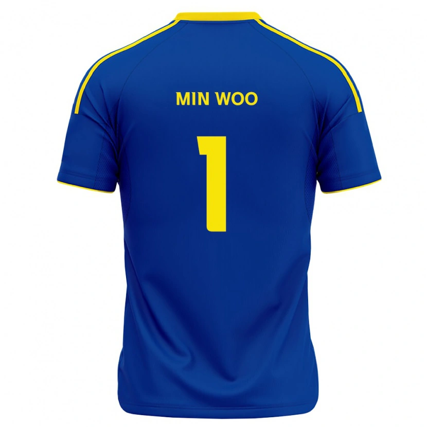 Danxen Barn Min-Woo Jo #1 Kungligt Blå Gul Hemmatröja Matchtröjor 2026/27 Tröjor T-Tröja