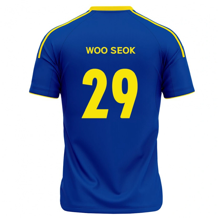 Danxen Barn Woo-Seok Jung #29 Kungligt Blå Gul Hemmatröja Matchtröjor 2026/27 Tröjor T-Tröja