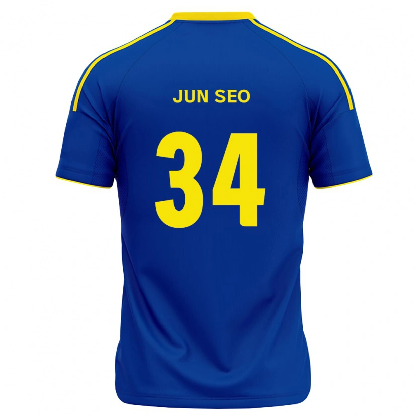 Danxen Barn Jun-Seo Kim #34 Kungligt Blå Gul Hemmatröja Matchtröjor 2026/27 Tröjor T-Tröja
