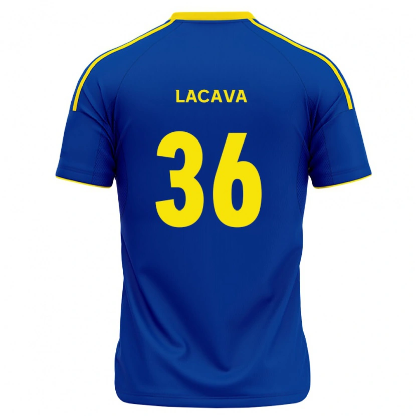 Danxen Barn Matías Lacava #36 Kungligt Blå Gul Hemmatröja Matchtröjor 2026/27 Tröjor T-Tröja