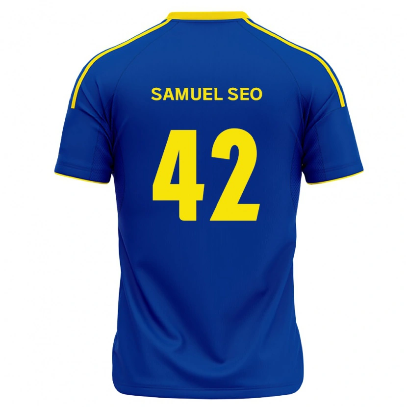 Danxen Barn Samuel Seo #42 Kungligt Blå Gul Hemmatröja Matchtröjor 2026/27 Tröjor T-Tröja