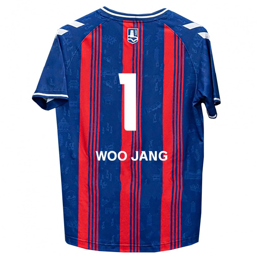 Danxen Barn Woo-Jang Jo #1 Blå Röd Vit Hemmatröja Matchtröjor 2026/27 Tröjor T-Tröja