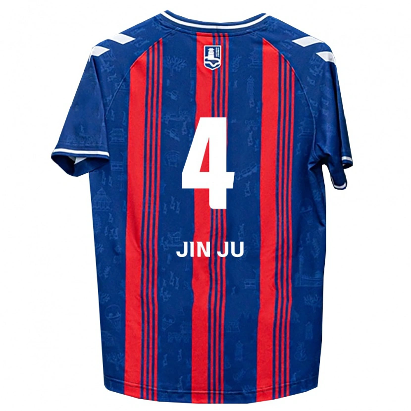 Danxen Barn Jin-Ju Seo #4 Blå Röd Vit Hemmatröja Matchtröjor 2026/27 Tröjor T-Tröja