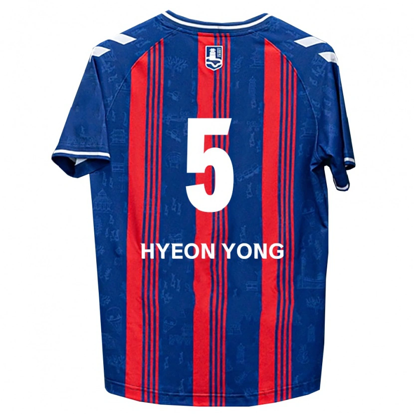 Danxen Barn Hyeon-Yong Lee #5 Blå Röd Vit Hemmatröja Matchtröjor 2026/27 Tröjor T-Tröja