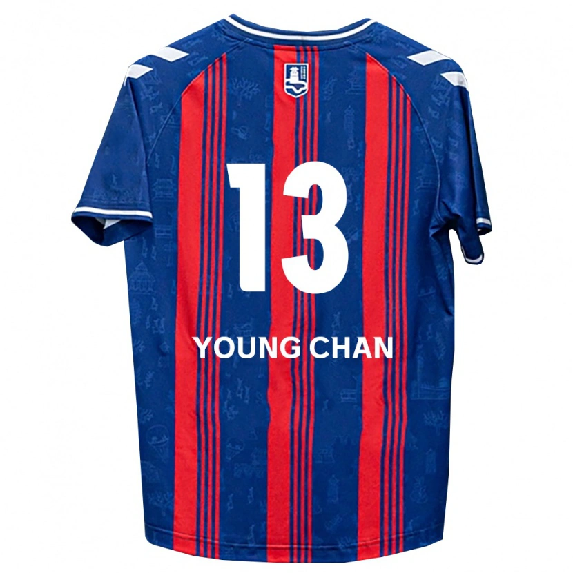 Danxen Barn Young-Chan Ham #13 Blå Röd Vit Hemmatröja Matchtröjor 2026/27 Tröjor T-Tröja