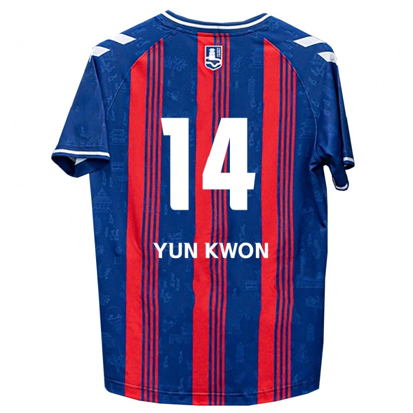 Danxen Barn Yun-Kwon Cho #14 Blå Röd Vit Hemmatröja Matchtröjor 2026/27 Tröjor T-Tröja