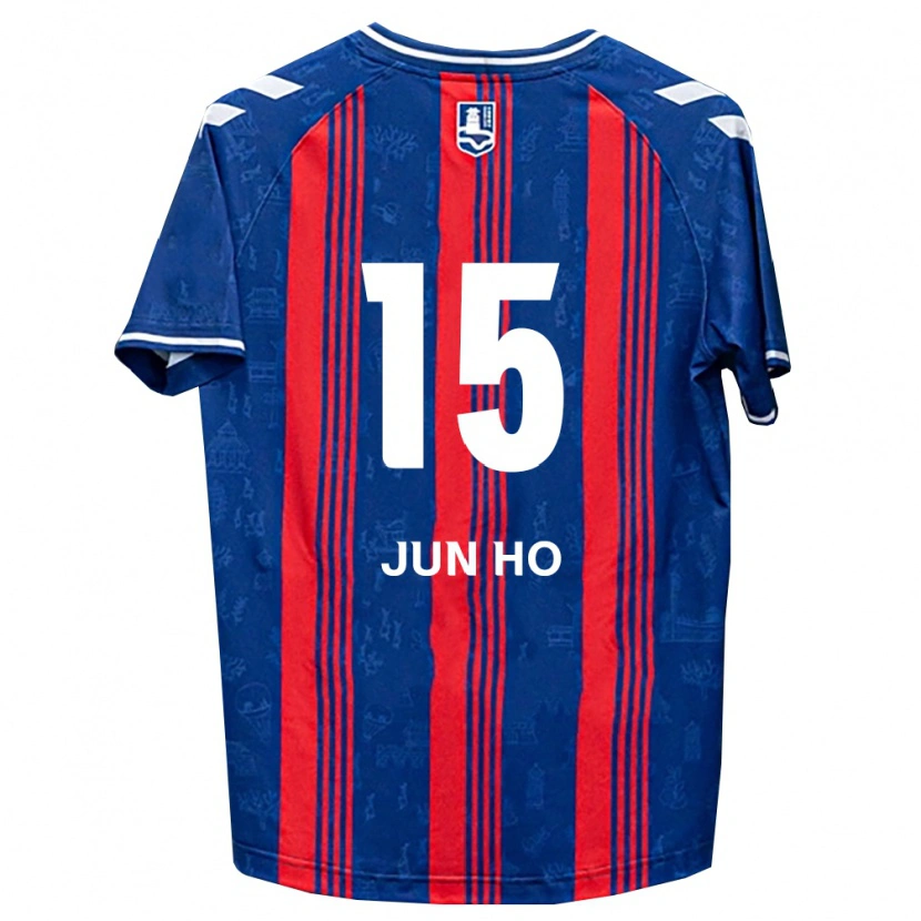 Danxen Barn Jun-Ho Hong #15 Blå Röd Vit Hemmatröja Matchtröjor 2026/27 Tröjor T-Tröja