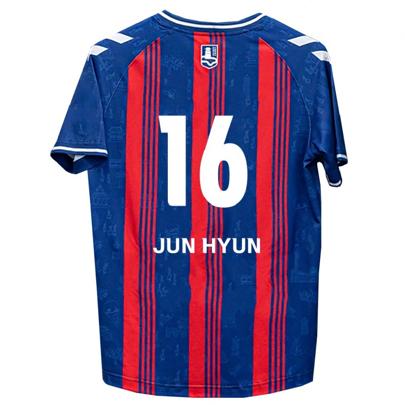 Danxen Barn Jun-Hyun Jo #16 Blå Röd Vit Hemmatröja Matchtröjor 2026/27 Tröjor T-Tröja