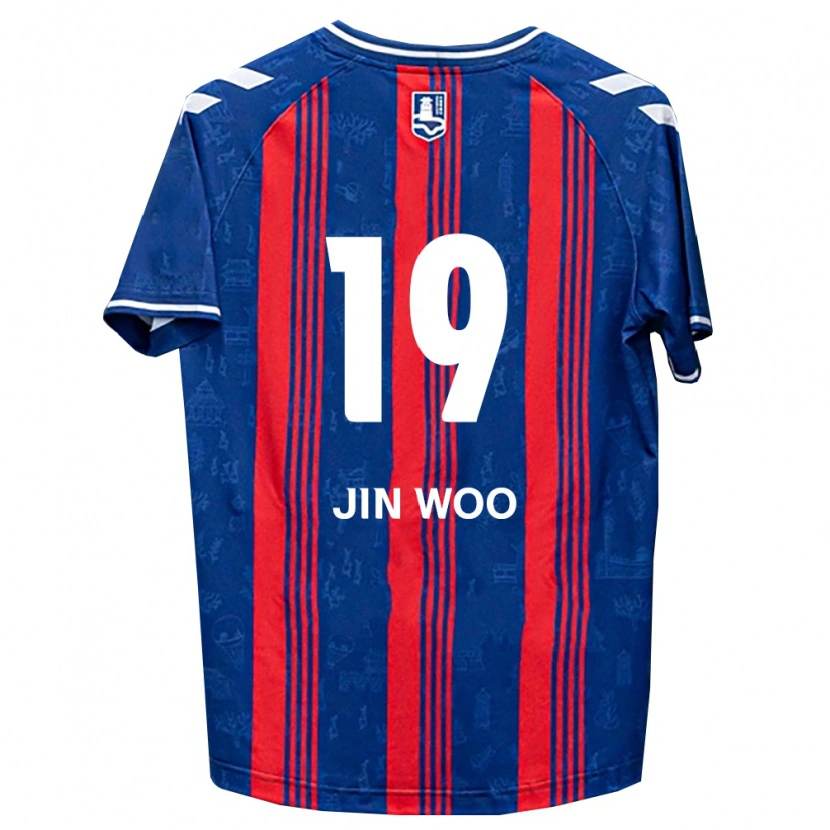 Danxen Barn Jin-Woo Lee #19 Blå Röd Vit Hemmatröja Matchtröjor 2026/27 Tröjor T-Tröja
