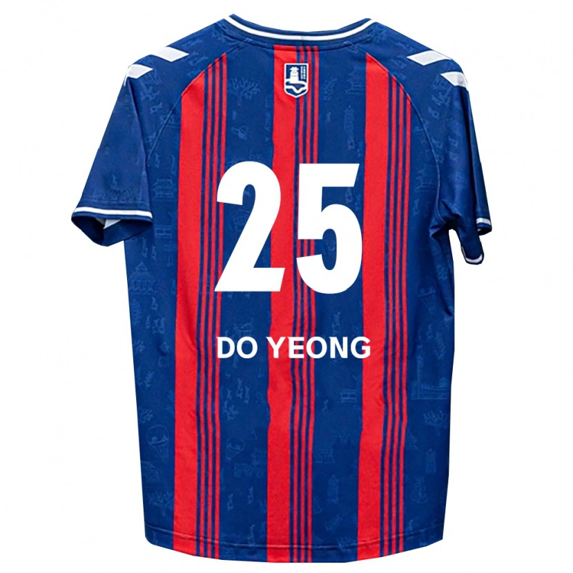 Danxen Barn Do-Yeong Kwon #25 Blå Röd Vit Hemmatröja Matchtröjor 2026/27 Tröjor T-Tröja