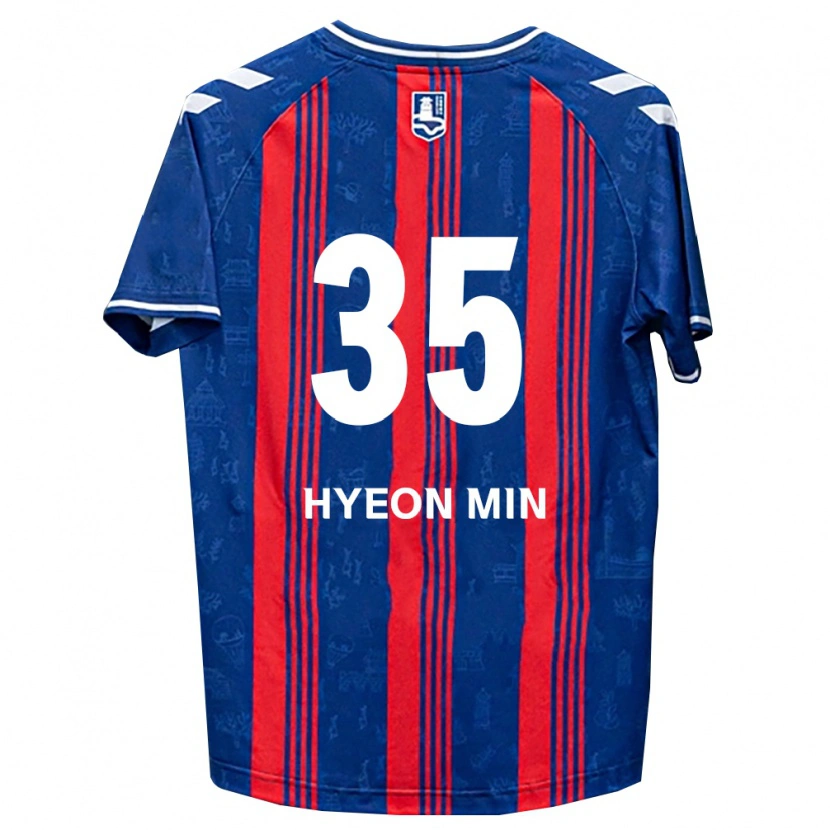 Danxen Barn Hyeon-Min Kim #35 Blå Röd Vit Hemmatröja Matchtröjor 2026/27 Tröjor T-Tröja