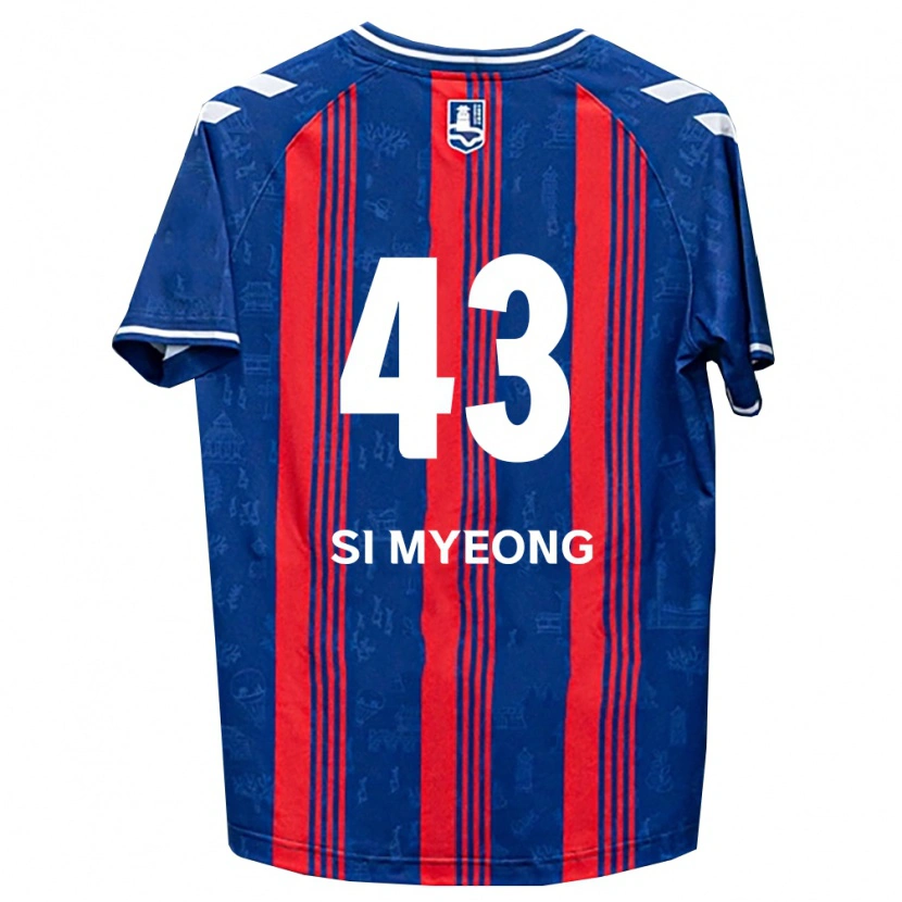 Danxen Barn Si-Myeong Lee #43 Blå Röd Vit Hemmatröja Matchtröjor 2026/27 Tröjor T-Tröja