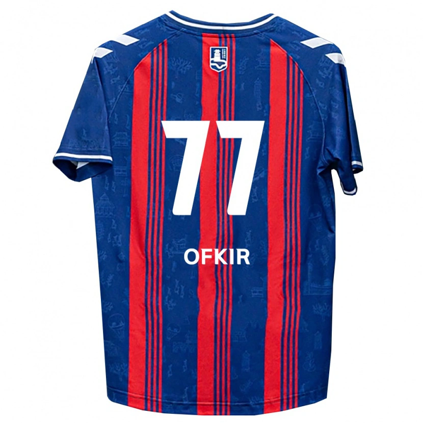 Danxen Barn Mohamed Ofkir #77 Blå Röd Vit Hemmatröja Matchtröjor 2026/27 Tröjor T-Tröja