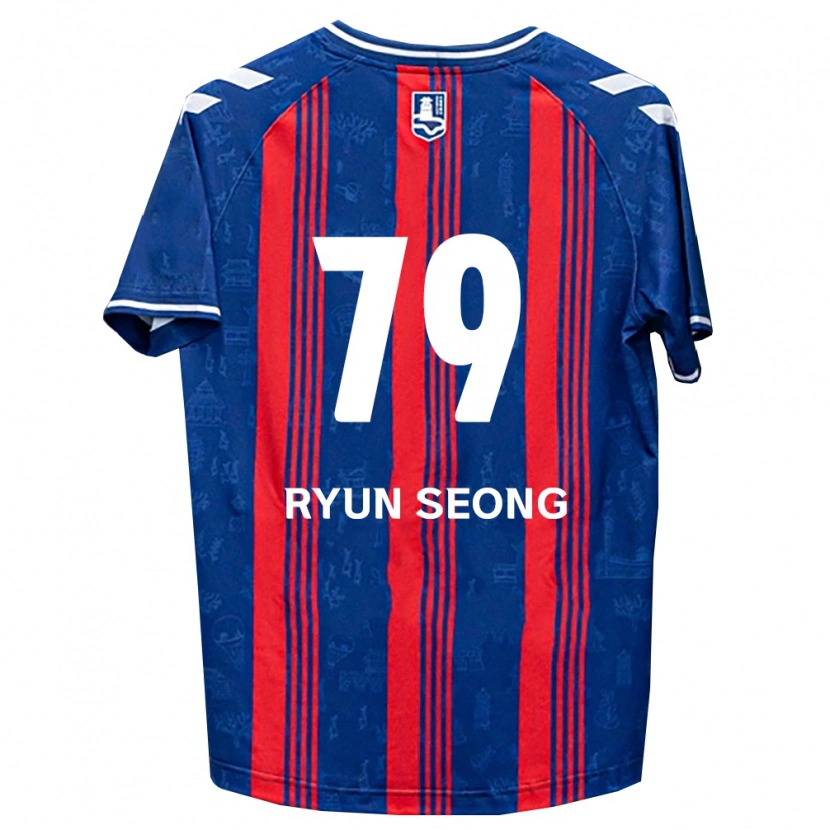 Danxen Barn Ryun-Seong Choe #79 Blå Röd Vit Hemmatröja Matchtröjor 2026/27 Tröjor T-Tröja