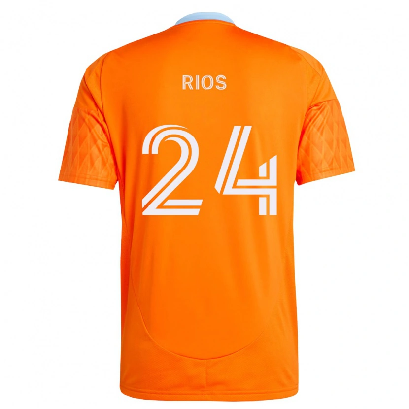 Danxen Barn Paolo Ríos #24 Orange Vit Hemmatröja Matchtröjor 2026/27 Tröjor T-Tröja