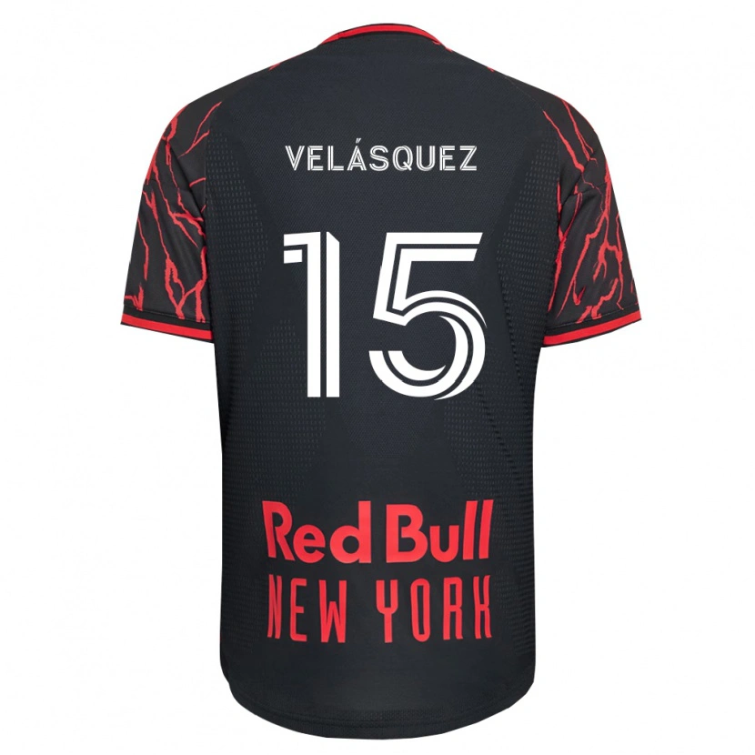 Danxen Barn Eric Velásquez #15 Röd Svart Vit Hemmatröja Matchtröjor 2026/27 Tröjor T-Tröja