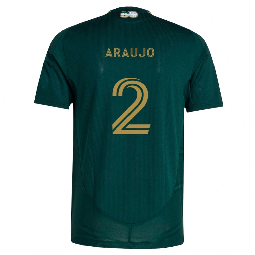 Danxen Barn Miguel Araujo #2 Mörkgrön Brun Hemmatröja Matchtröjor 2026/27 Tröjor T-Tröja