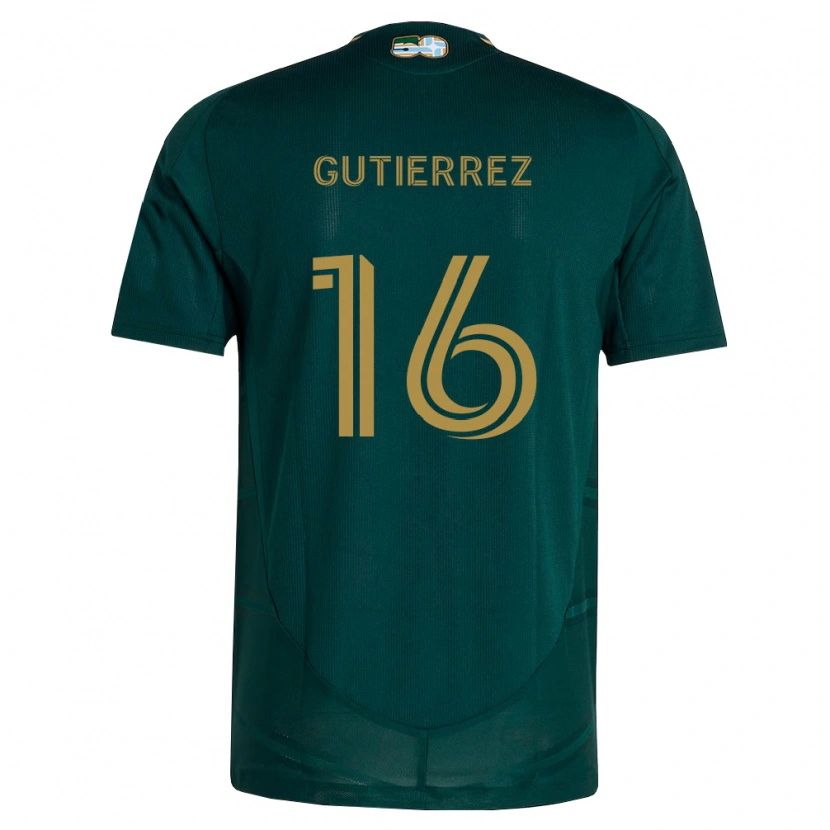 Danxen Barn Diego Gutiérrez #16 Mörkgrön Brun Hemmatröja Matchtröjor 2026/27 Tröjor T-Tröja