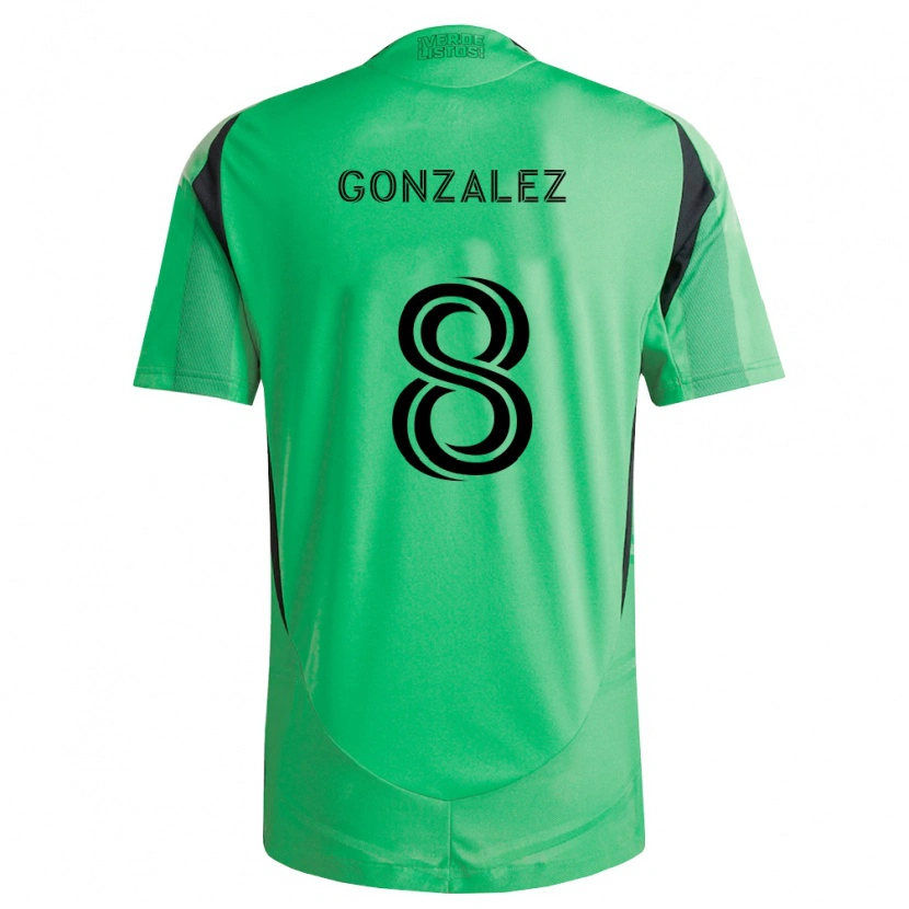 Danxen Barn Adrián González #8 Smaragdgrön Svart Hemmatröja Matchtröjor 2026/27 Tröjor T-Tröja