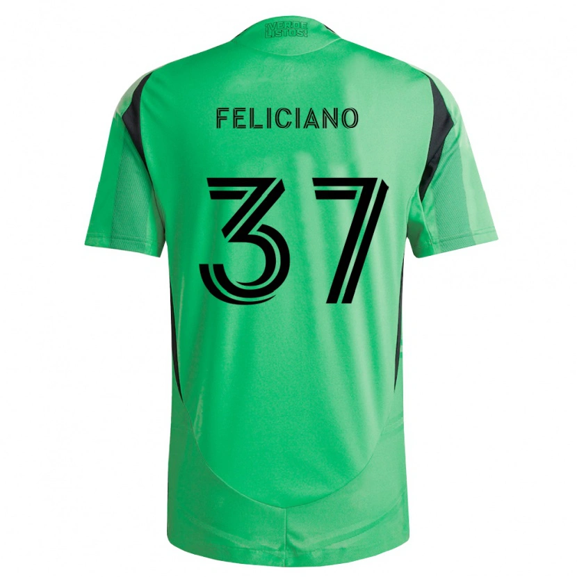 Danxen Barn Erick Feliciano #37 Smaragdgrön Svart Hemmatröja Matchtröjor 2026/27 Tröjor T-Tröja