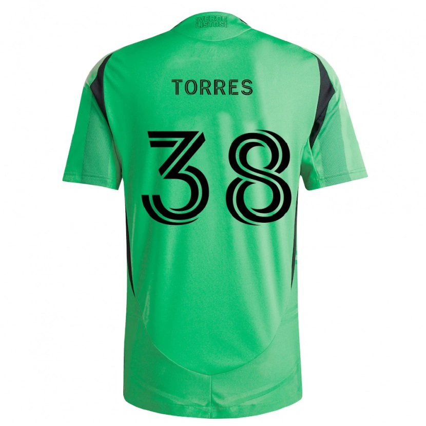 Danxen Barn Ervin Torres #38 Smaragdgrön Svart Hemmatröja Matchtröjor 2026/27 Tröjor T-Tröja