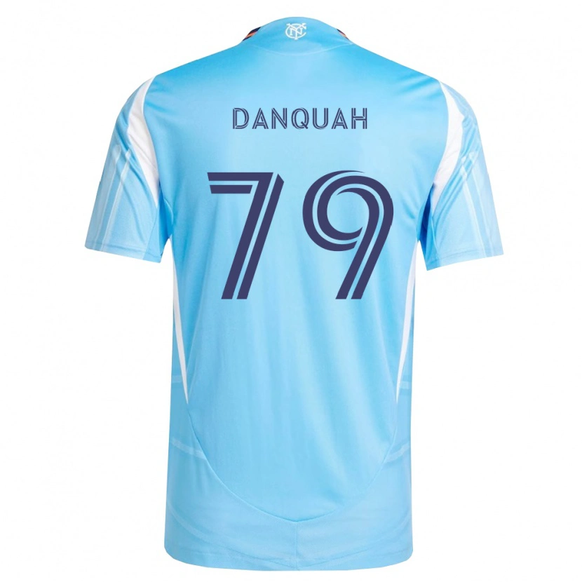Danxen Barn Caleb Danquah #79 Himmelsblå Vit Hemmatröja Matchtröjor 2026/27 Tröjor T-Tröja