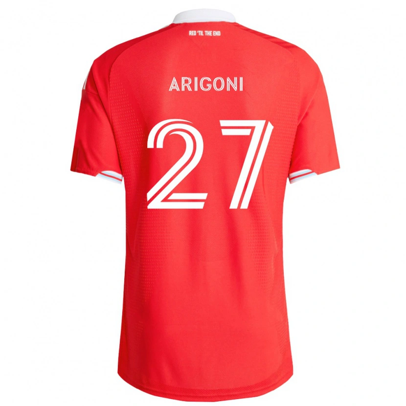Danxen Barn Allan Arigoni #27 Röd Mörkblå Vit Hemmatröja Matchtröjor 2026/27 Tröjor T-Tröja