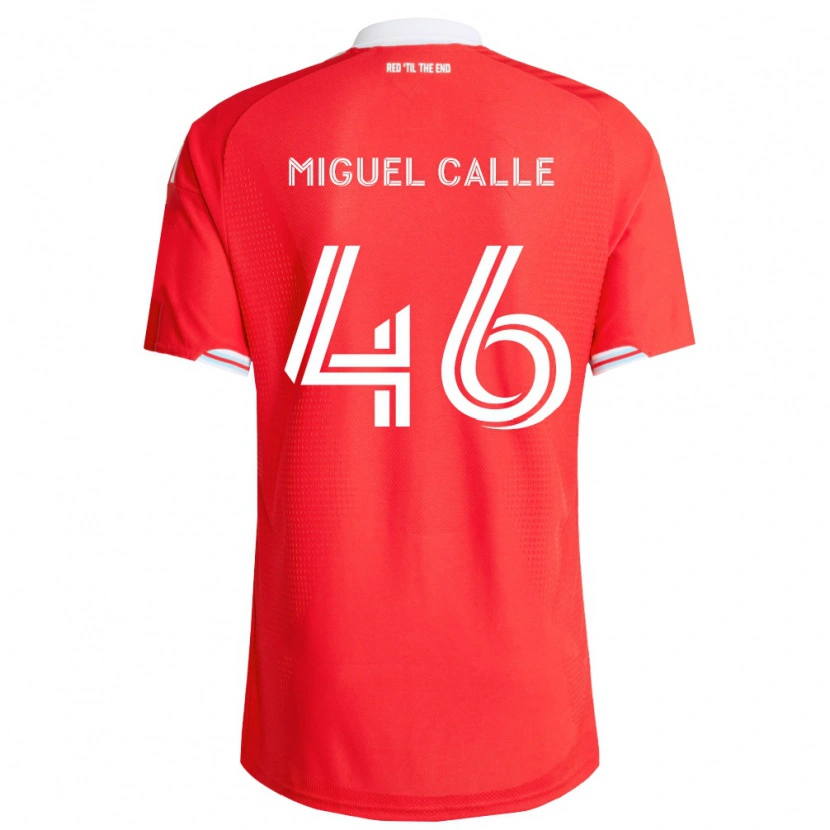 Danxen Barn Juan Miguel Calle #46 Röd Mörkblå Vit Hemmatröja Matchtröjor 2026/27 Tröjor T-Tröja