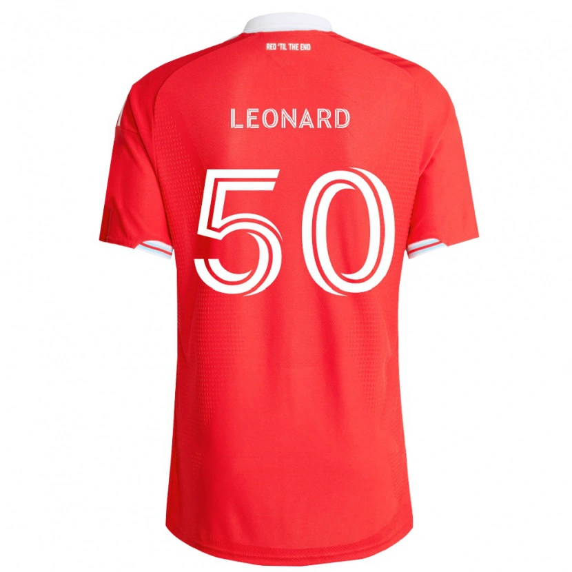 Danxen Barn Eric Leonard #50 Röd Mörkblå Vit Hemmatröja Matchtröjor 2026/27 Tröjor T-Tröja