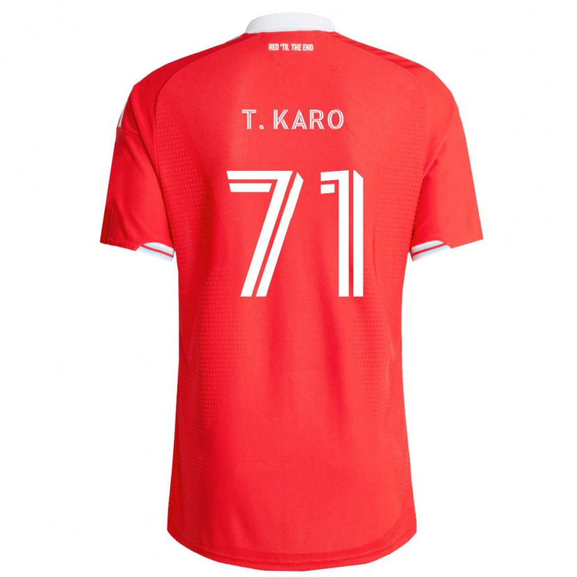 Danxen Barn David Tchétchao Karo #71 Röd Mörkblå Vit Hemmatröja Matchtröjor 2026/27 Tröjor T-Tröja