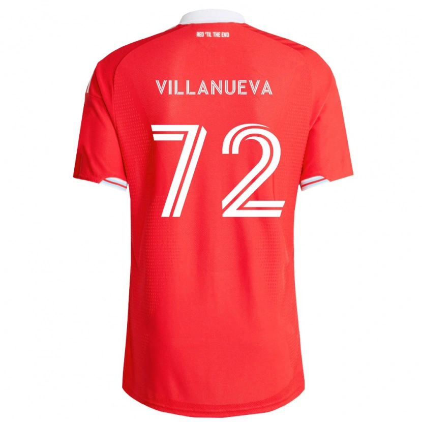 Danxen Barn Damyan Villanueva #72 Röd Mörkblå Vit Hemmatröja Matchtröjor 2026/27 Tröjor T-Tröja