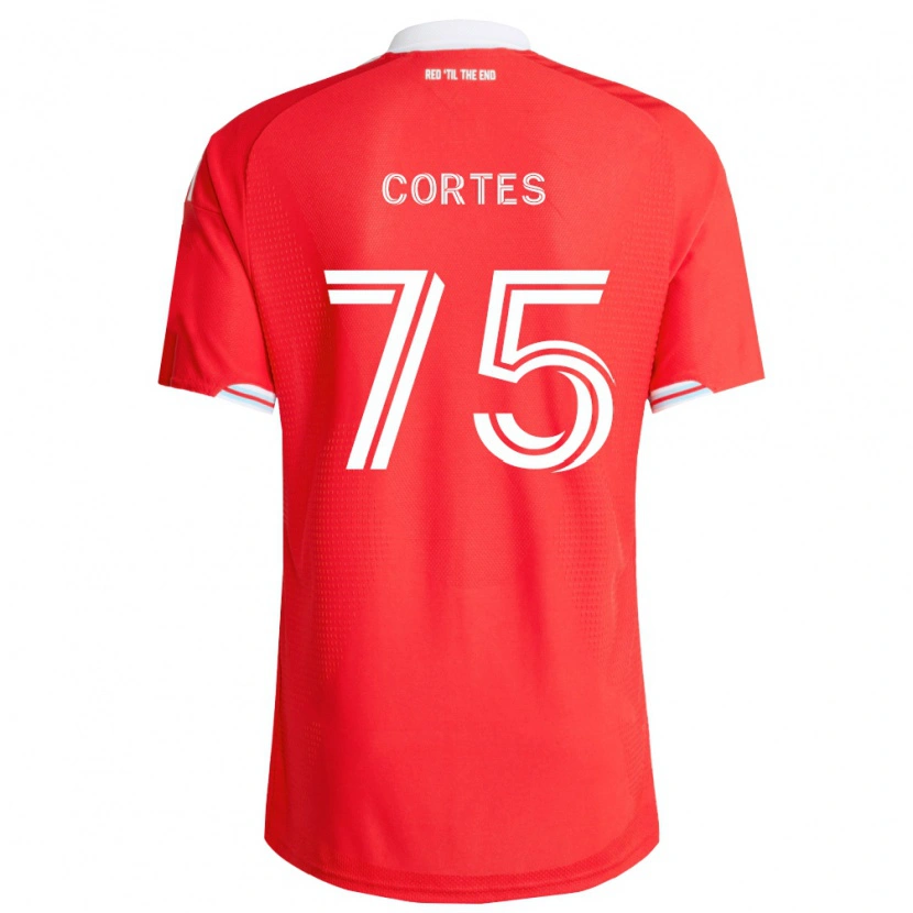 Danxen Barn Tomas Cortes #75 Röd Mörkblå Vit Hemmatröja Matchtröjor 2026/27 Tröjor T-Tröja