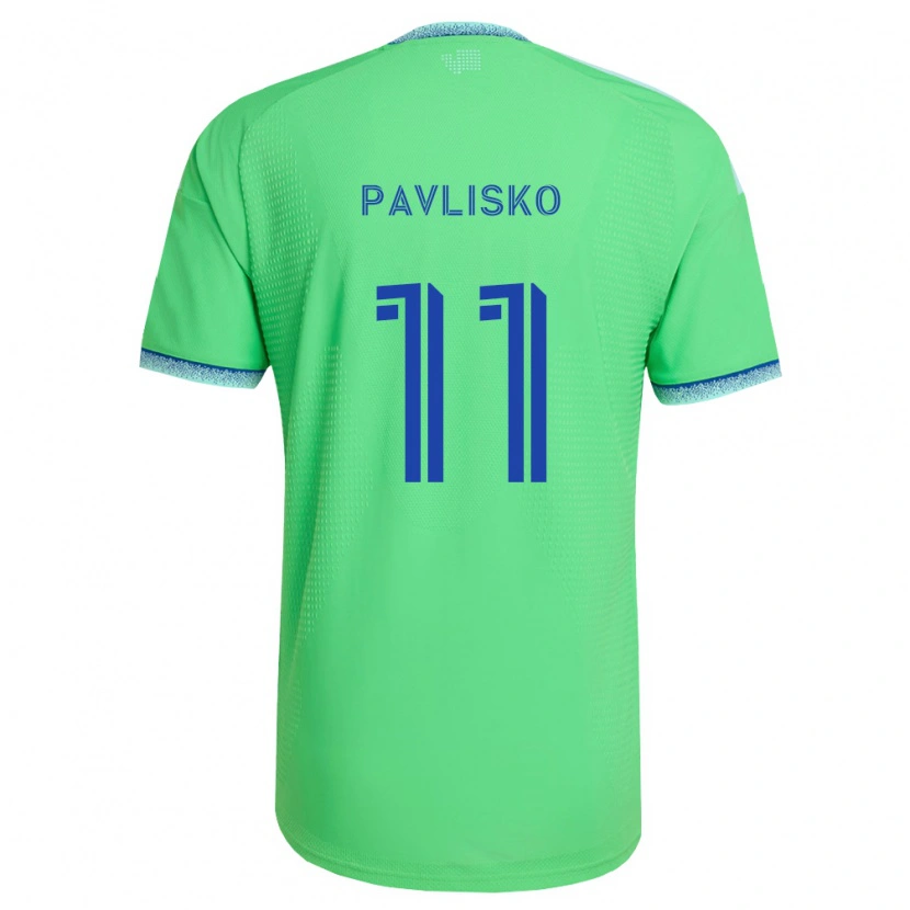 Danxen Barn Kirsten Pavlisko #11 Grön Ljusblå Hemmatröja Matchtröjor 2026/27 Tröjor T-Tröja
