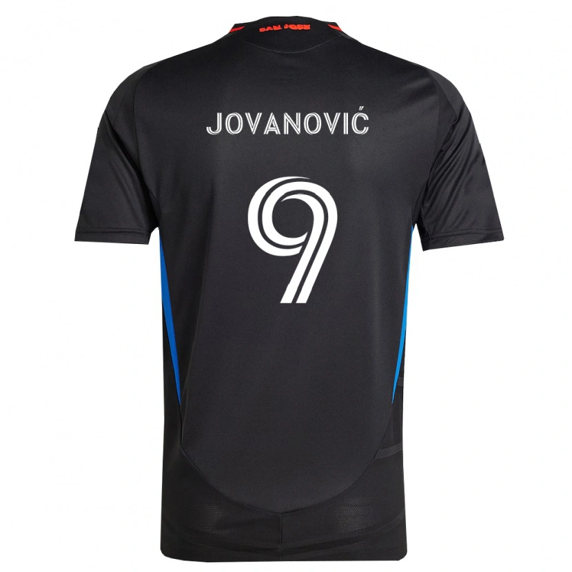 Danxen Barn Luka Jovanović #9 Blå Vit Svart Hemmatröja Matchtröjor 2026/27 Tröjor T-Tröja