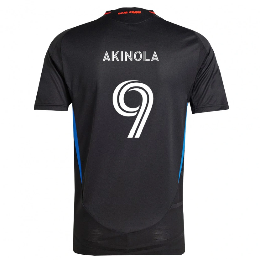 Danxen Barn Ayo Akinola #9 Blå Vit Svart Hemmatröja Matchtröjor 2026/27 Tröjor T-Tröja
