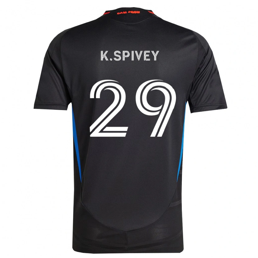 Danxen Barn Kaedren Spivey #29 Blå Vit Svart Hemmatröja Matchtröjor 2026/27 Tröjor T-Tröja