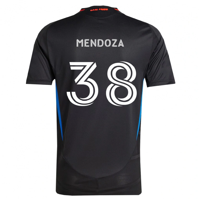 Danxen Barn Edwyn Mendoza #38 Blå Vit Svart Hemmatröja Matchtröjor 2026/27 Tröjor T-Tröja