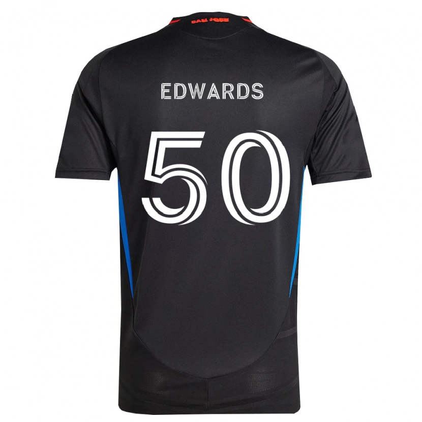 Danxen Barn Aaron Edwards #50 Blå Vit Svart Hemmatröja Matchtröjor 2026/27 Tröjor T-Tröja