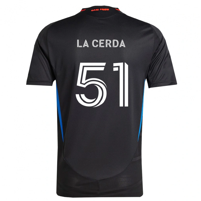 Danxen Barn Eric De La Cerda #51 Blå Vit Svart Hemmatröja Matchtröjor 2026/27 Tröjor T-Tröja