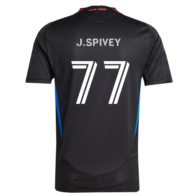 Danxen Barn Jermaine Spivey #77 Blå Vit Svart Hemmatröja Matchtröjor 2026/27 Tröjor T-Tröja