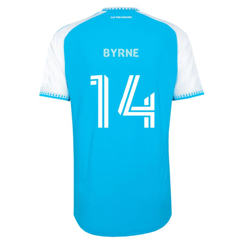 Danxen Barn Nathan Byrne #14 Himmelsblå Vit Svart Hemmatröja Matchtröjor 2026/27 Tröjor T-Tröja