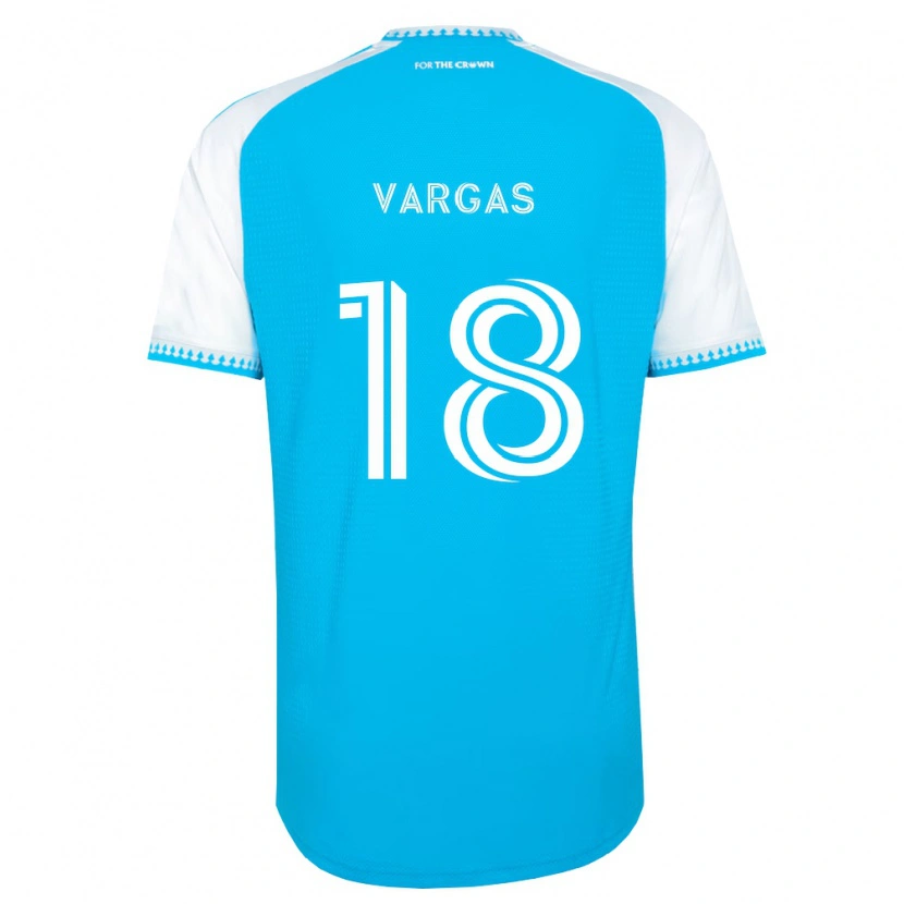 Danxen Barn Kerwin Vargas #18 Himmelsblå Vit Svart Hemmatröja Matchtröjor 2026/27 Tröjor T-Tröja